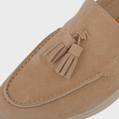 Amarae | Suede Slipper Tassel Slip On Moccasin Toe Casual & Smart Dress Shoe