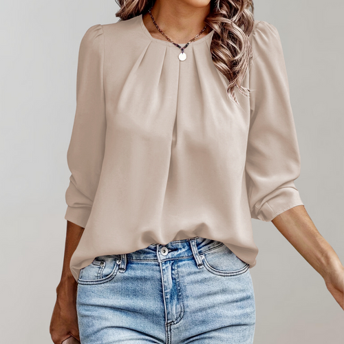 Amarae | Women's Blouse with Pleats and Puff Sleeves