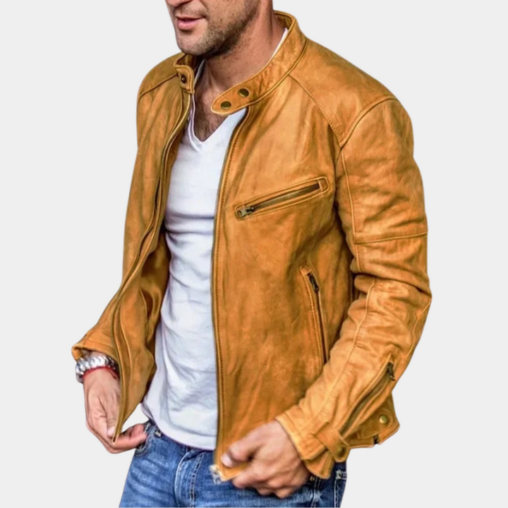 Lune London | Classic Weatherproof Leather Jacket for Men