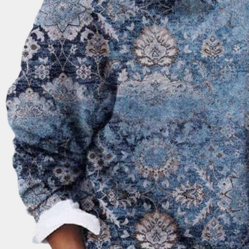 Amarae | Sweatshirt - Soft Cotton - Loose Fit - Patterned Elegant Design