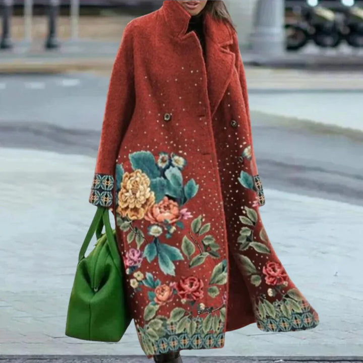 Lune London | overcoats - wool blend - oversized fit - full length - abstract pattern - button front