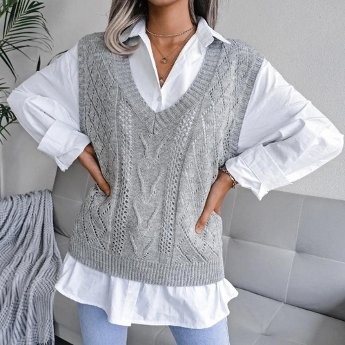 Amarae | Knit Vest with V-Neck for Women