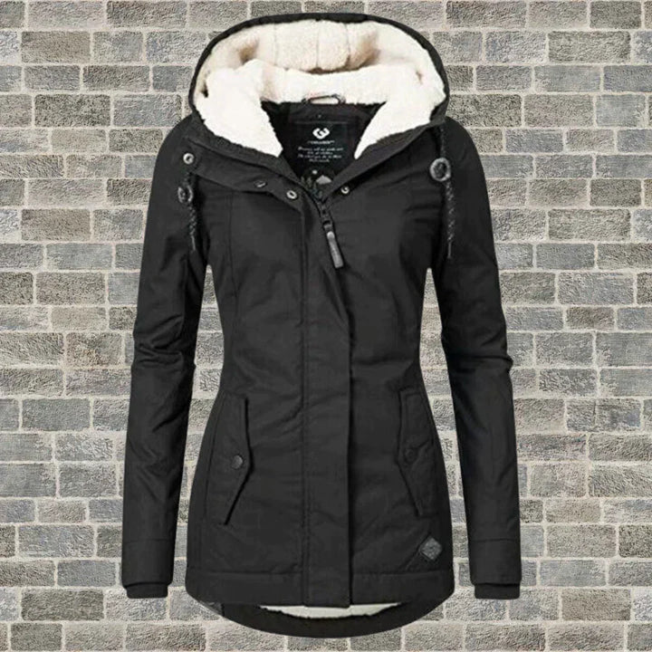 Lune London | Fashionable coat with hood for winter and autumn