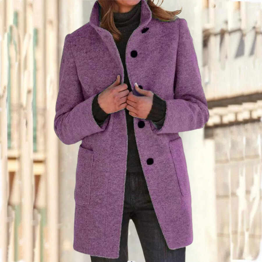 Lune London | Elegant high collar coat for women