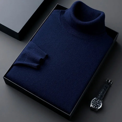 Amarae | Cashmere sweater for men - Roll neck, Classic fit
