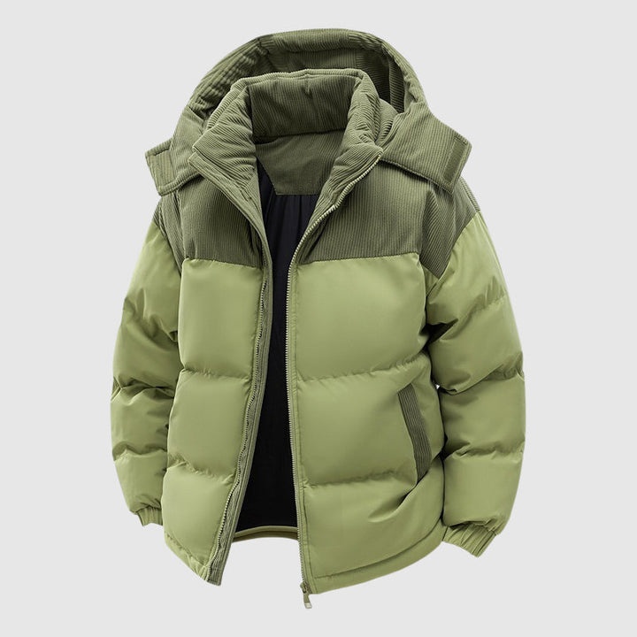 Amarae | Quilted Relaxed Fit Puffer Jacket - Hood With Zipper Men's Jacket