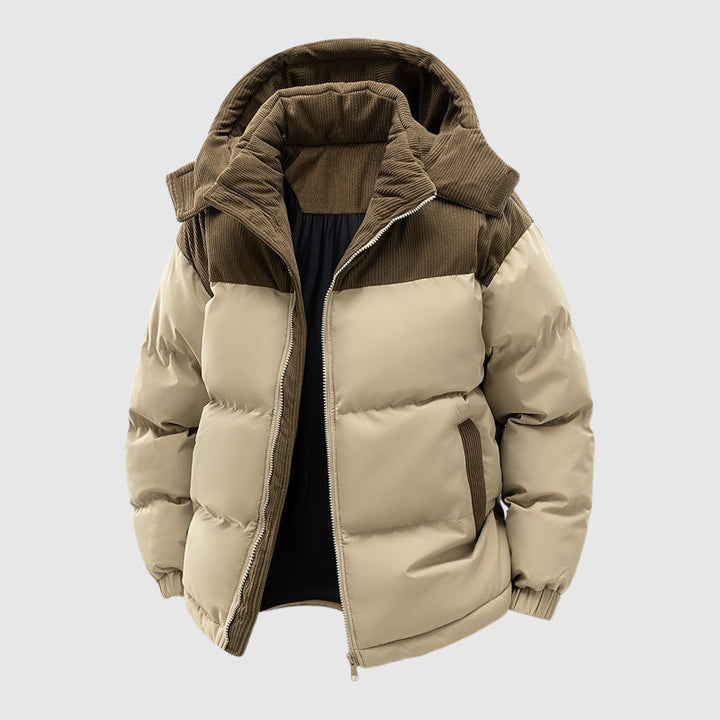 Amarae | Quilted Relaxed Fit Puffer Jacket - Hood With Zipper Men's Jacket