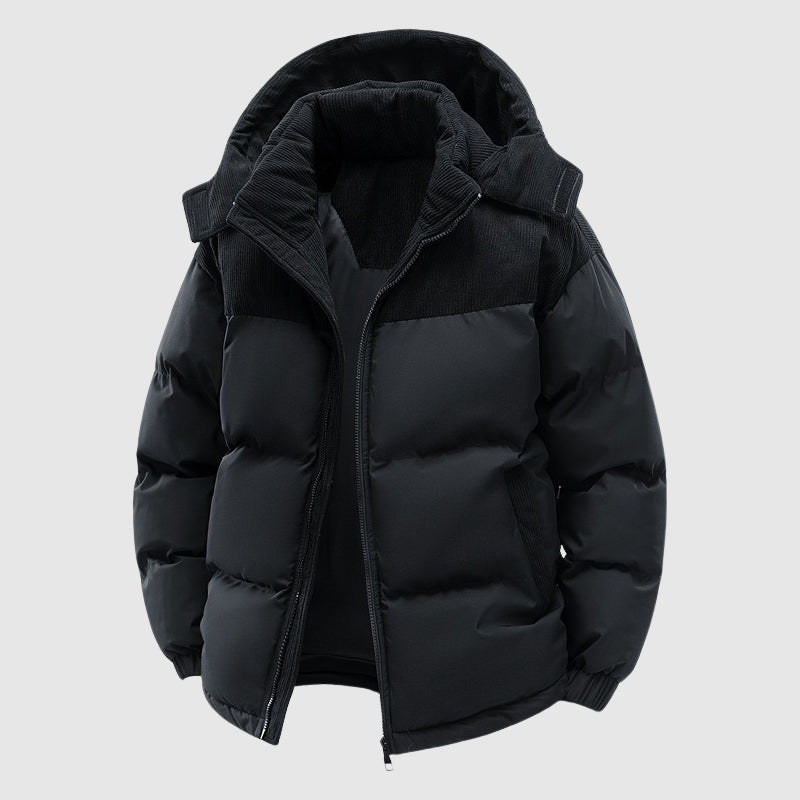 Amarae | Quilted Relaxed Fit Puffer Jacket - Hood With Zipper Men's Jacket