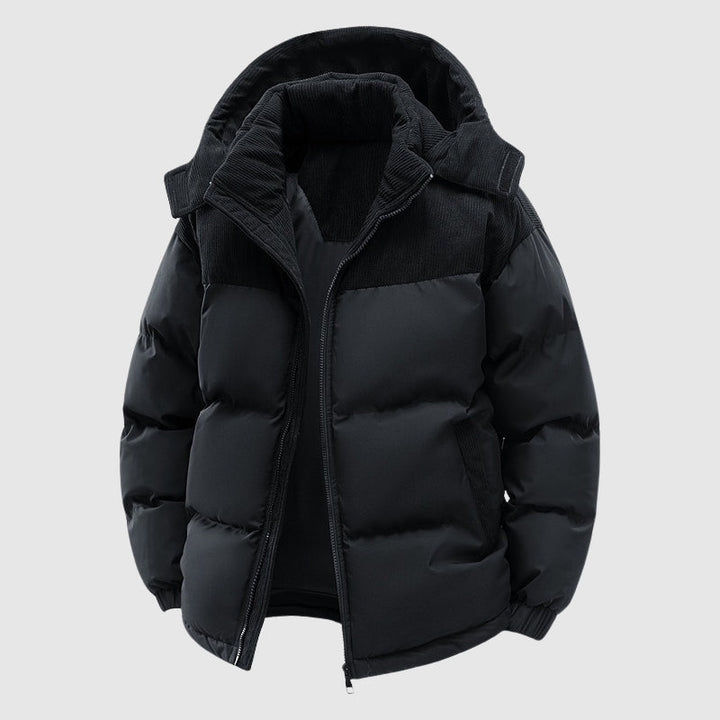 Amarae | Quilted Relaxed Fit Puffer Jacket - Hood With Zipper Men's Jacket