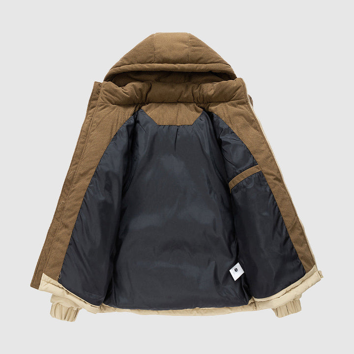 Amarae | Quilted Relaxed Fit Puffer Jacket - Hood With Zipper Men's Jacket