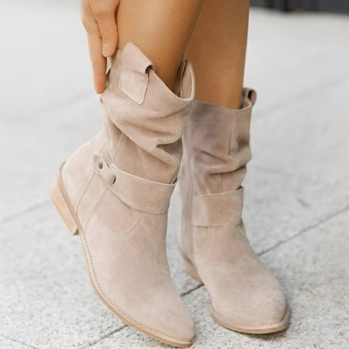Amarae | Casual boots for women - Round toe, Flat heel