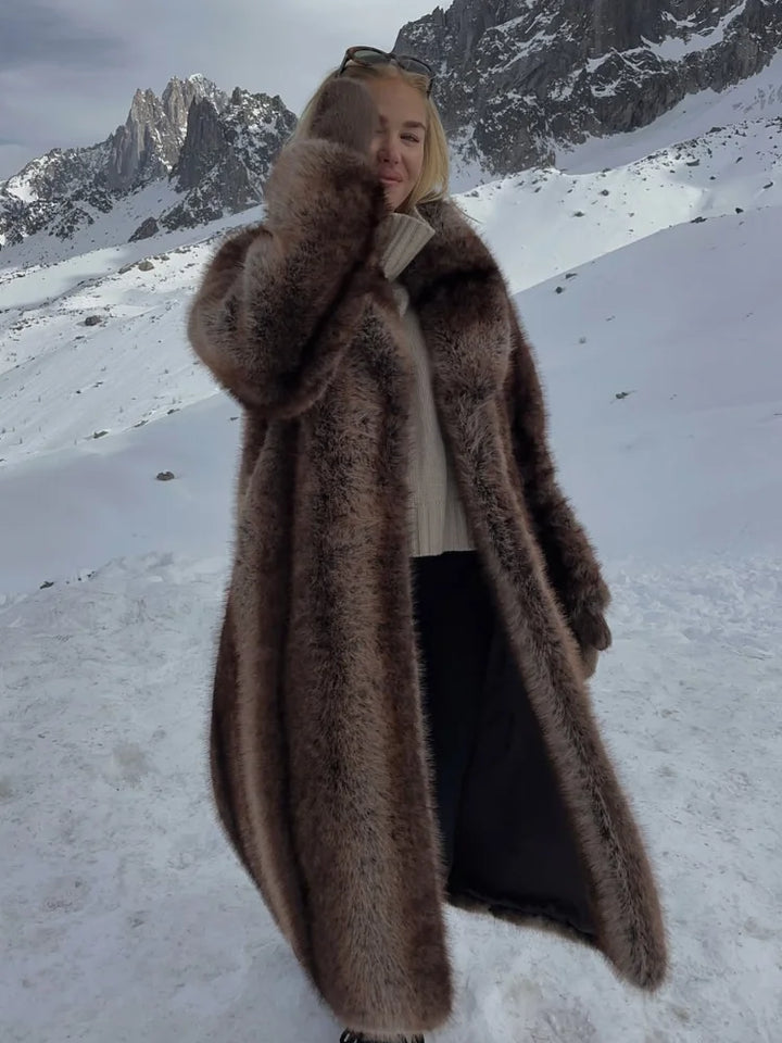 Lune London | Long Women's Jacket Imitation Fur - Women's Jacket Winter