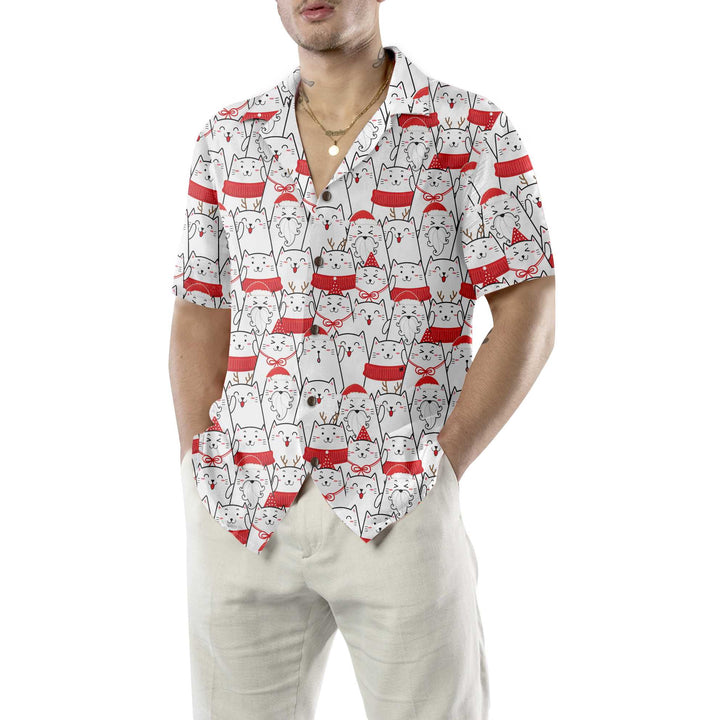 Lune London | Christmas Hawaiian shirt Cat The Red, pretty Christmas shirt with cat, best Christmas gift idea