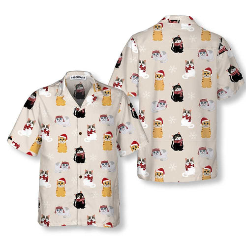 Amarae | Hawaiian cat t-shirt with Santa Claus hat, Christmas cat t-shirt, Best Christmas gift