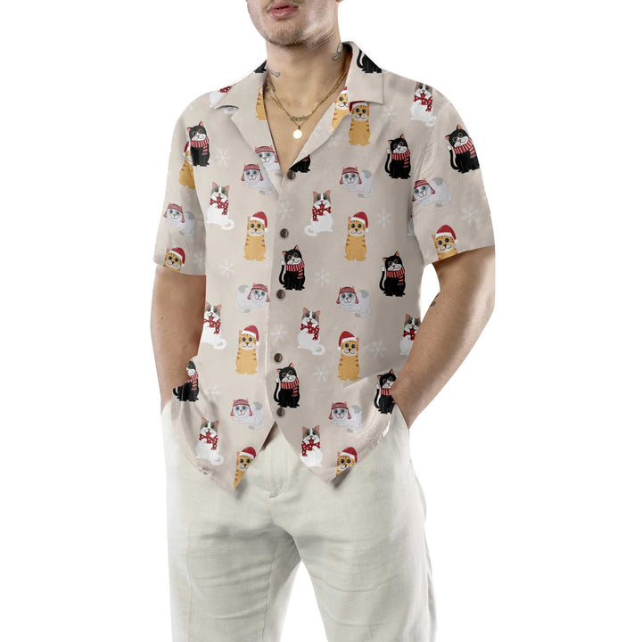 Lune London | Hawaiian cat t-shirt with Santa Claus hat, Christmas cat t-shirt, Best Christmas gift