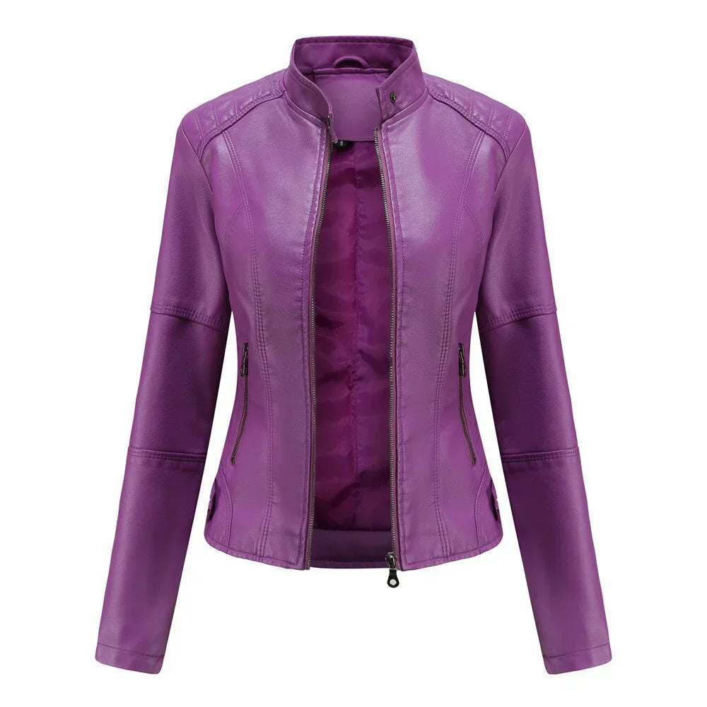 Lune London | Women's leather jacket with Mao