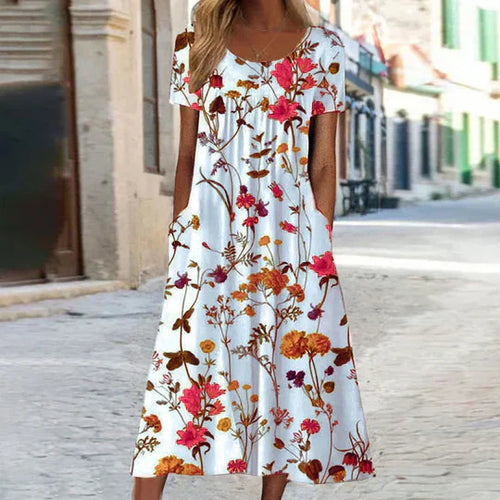 Amarae | Floral Midi Elegant Summer Dresses Women