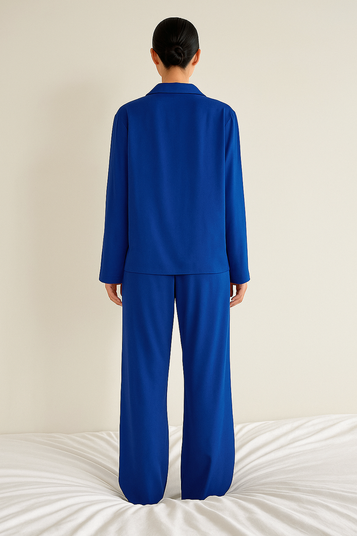 Lune London | Satin Pajama Set with Wide Pants