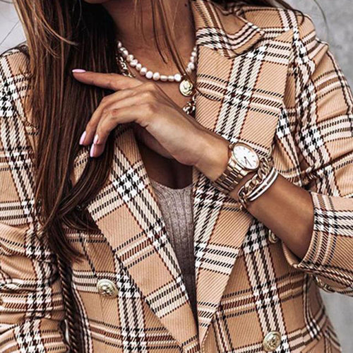 Amarae | Checked Blazer for Women, Tailored Fit - Elegant