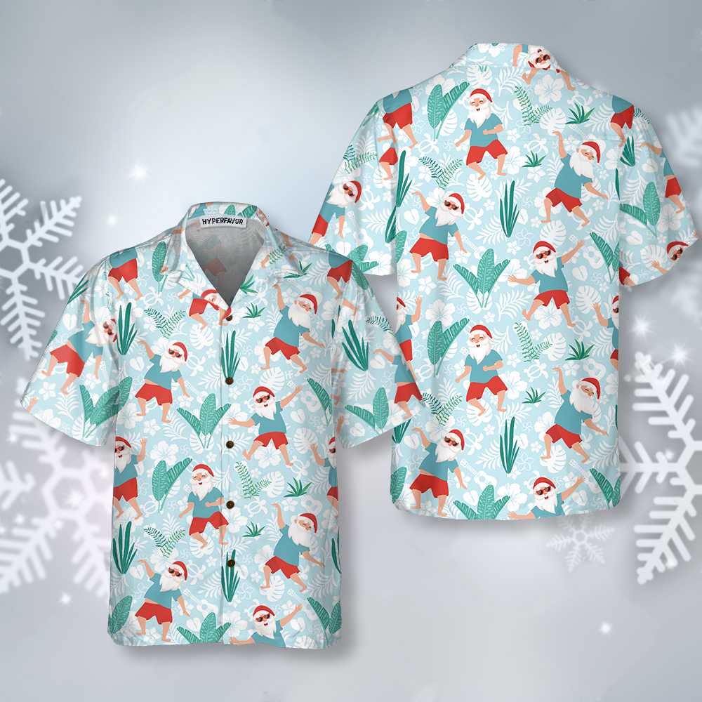 Lune London | Merry Santa Dancing Hawaiian Shirt, Funny Santa T-Shirt, Christmas Gift