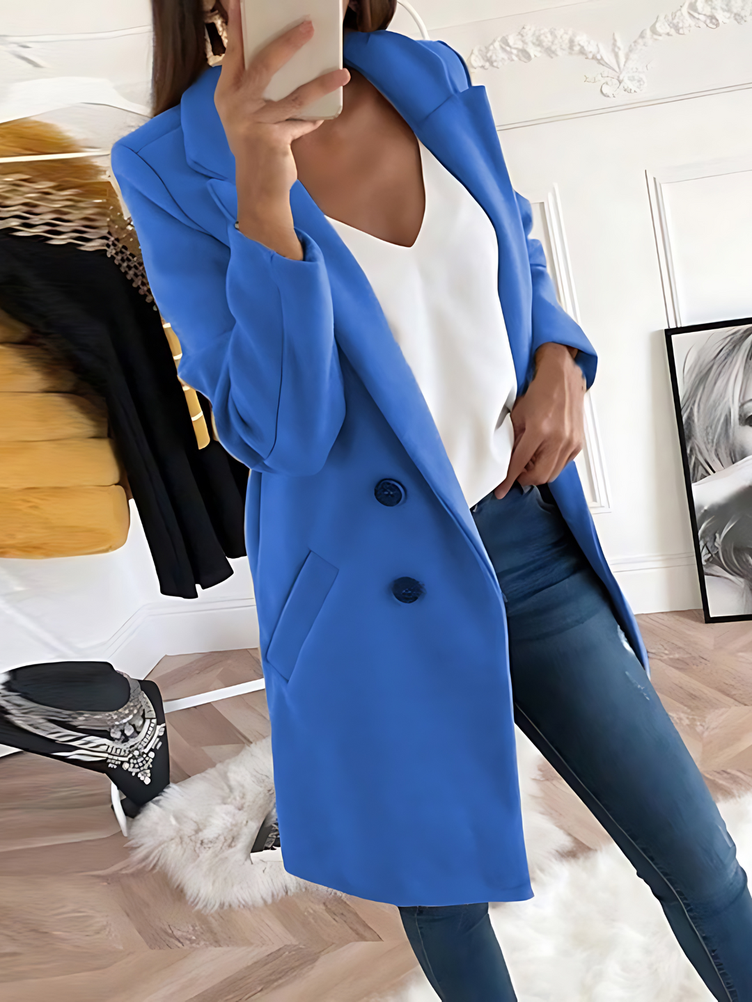 Amarae | Chic Design Coat for Women, Long Sleeve - Winter