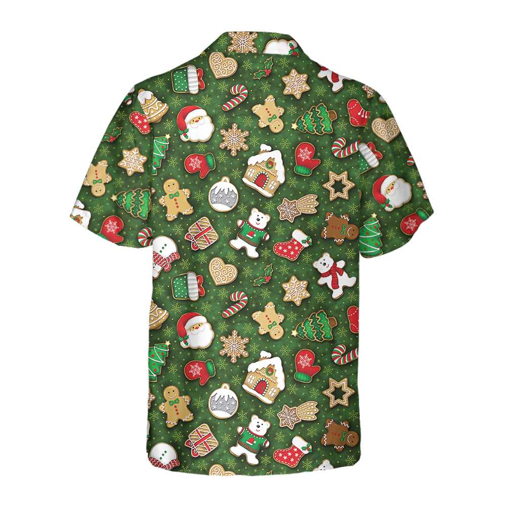 Lune London | Christmas cookie print Hawaiian shirt, Fun Christmas T-shirt, Best Christmas gift