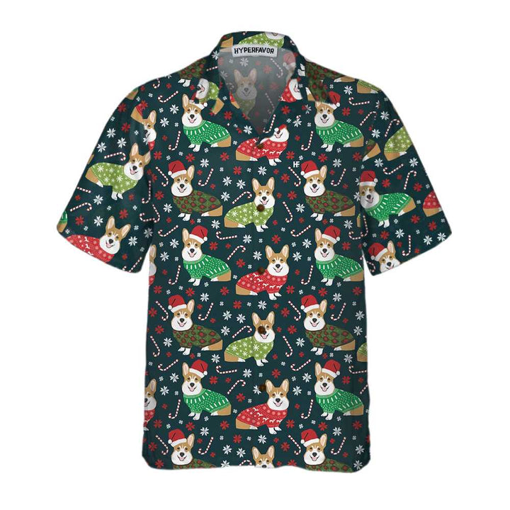 Lune London | Corgi Christmas Hawaiian Shirt, cute Christmas dog shirt, Christmas gift for dog lovers