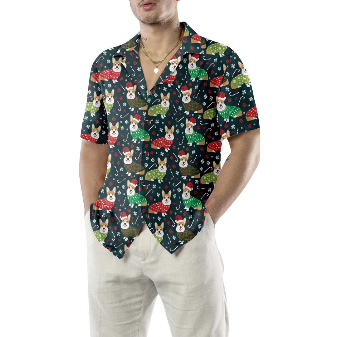 Lune London | Corgi Christmas Hawaiian Shirt, cute Christmas dog shirt, Christmas gift for dog lovers