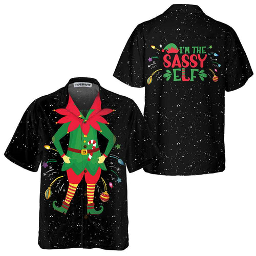 Amarae | Christmas Elf Costume Hawaiian Shirt, Funny Elf Christmas Shirt, Best Christmas Gift Idea