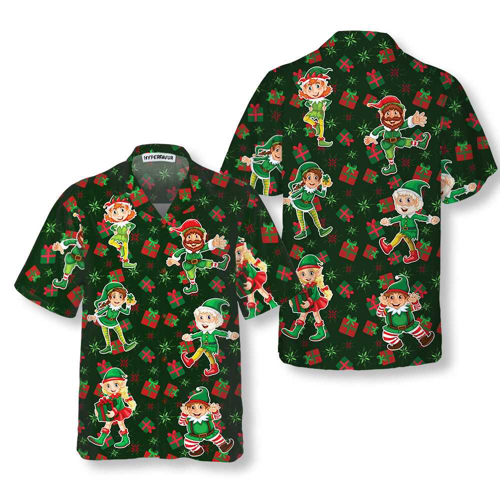 Lune London | Christmas elf Hawaiian shirt, fun Christmas shirt for elf, best Christmas gift idea