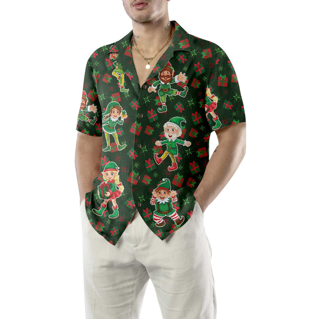 Lune London | Christmas elf Hawaiian shirt, fun Christmas shirt for elf, best Christmas gift idea