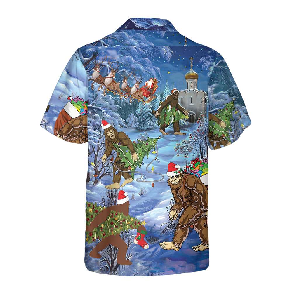 Lune London | Bigfoot Hawaiian Shirt Christmas Vacation, Sasquatch Christmas Vacation Shirt, Best Gift for Christmas