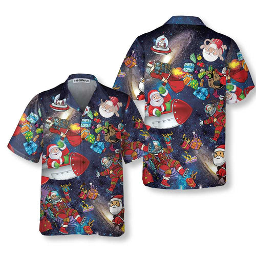 Amarae | Space Christmas Hawaiian Shirt, fun Christmas shirt, best gift for Christmas
