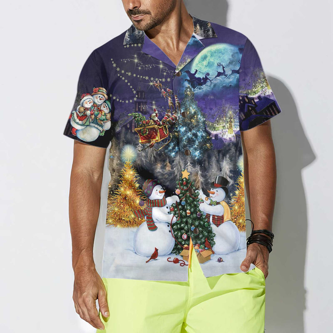 Lune London | Christmas Night with Family Hawaiian Shirt, Fun Christmas Shirt, Best Christmas Gift Idea