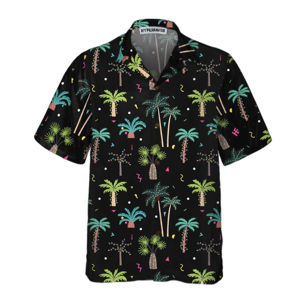 Lune London | Cotton Christmas Palms Shirt, Fun Christmas Shirt for Men