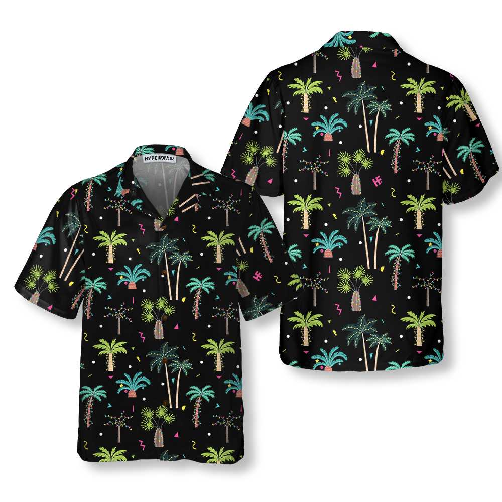 Lune London | Cotton Christmas Palms Shirt, Fun Christmas Shirt for Men