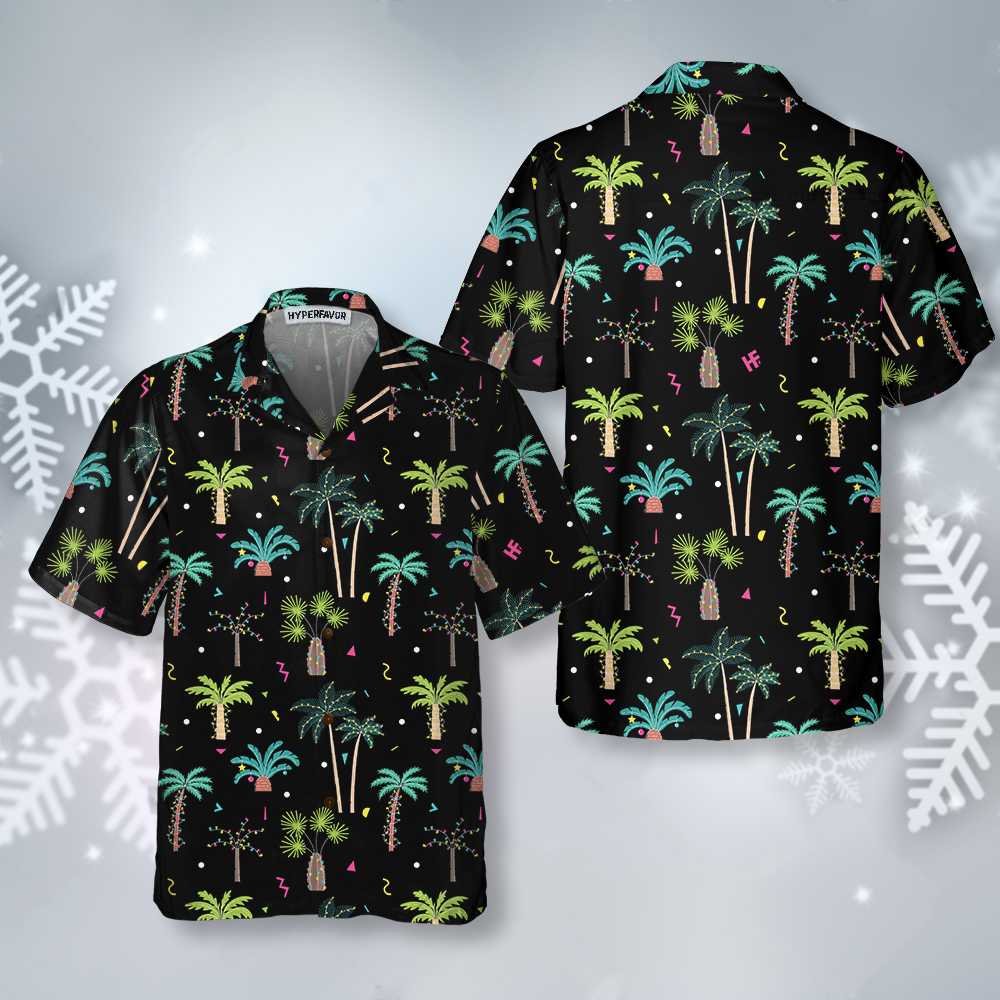 Lune London | Cotton Christmas Palms Shirt, Fun Christmas Shirt for Men