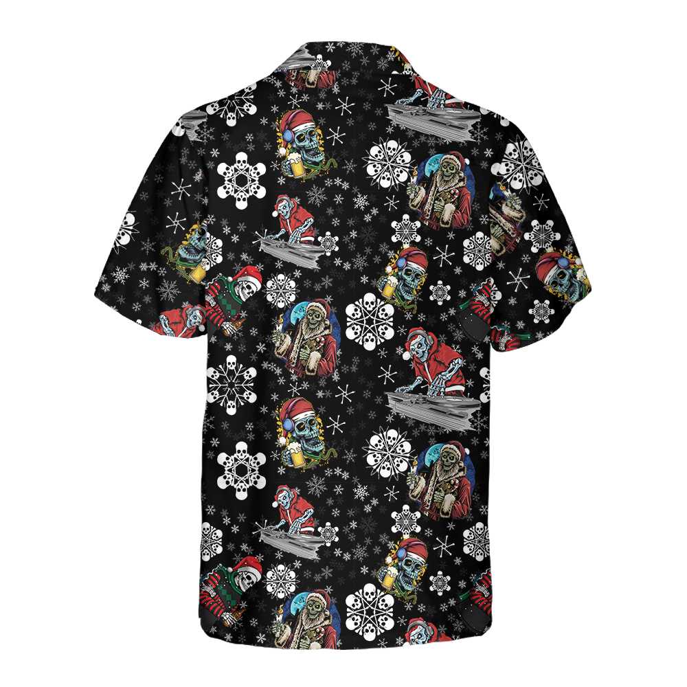Lune London | Christmas Night Party with Hawaiian Skeleton Shirt, Santa Skeleton Shirt, Best Gift for Christmas