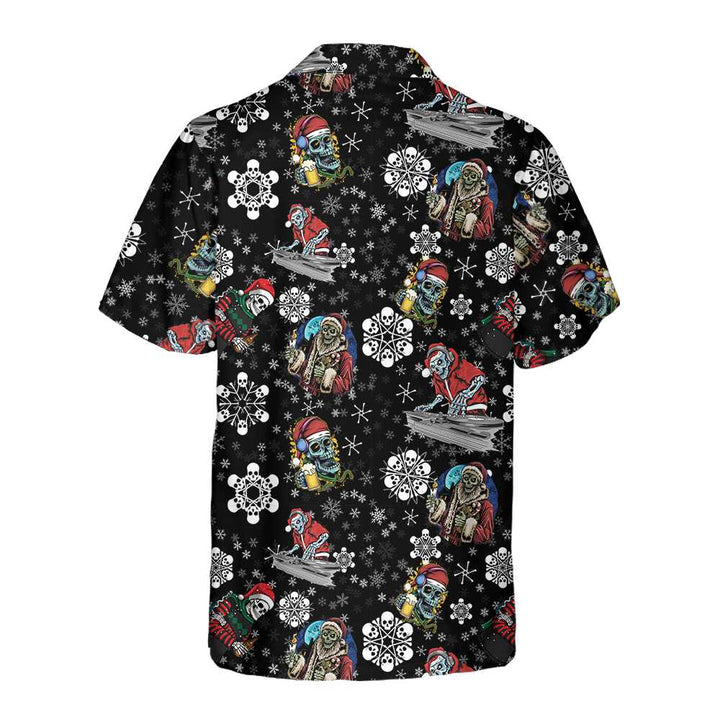 Lune London | Christmas Night Party with Hawaiian Skeleton Shirt, Santa Skeleton Shirt, Best Gift for Christmas