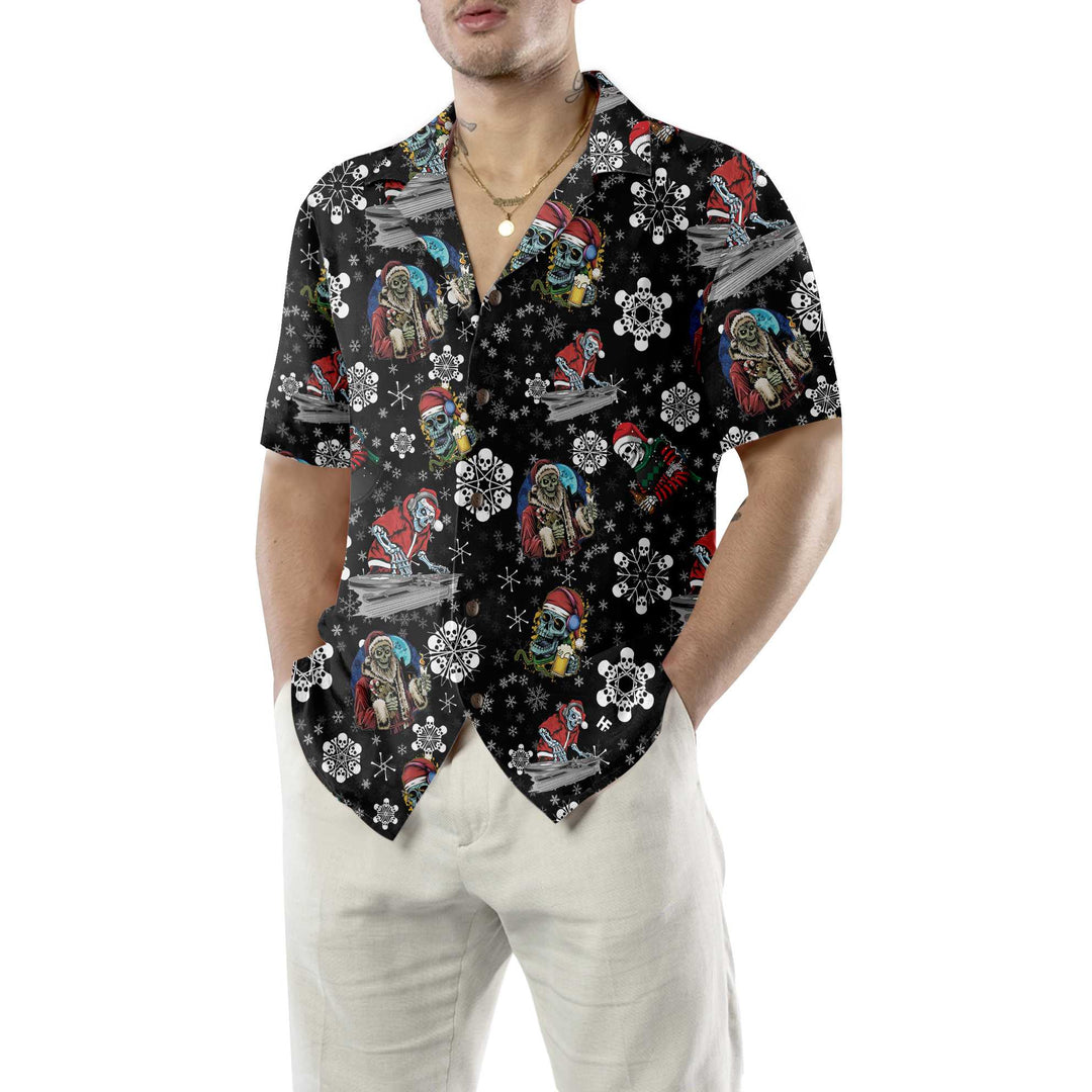 Lune London | Christmas Night Party with Hawaiian Skeleton Shirt, Santa Skeleton Shirt, Best Gift for Christmas
