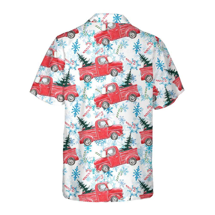 Lune London | Retro red Christmas striped Hawaiian shirt
