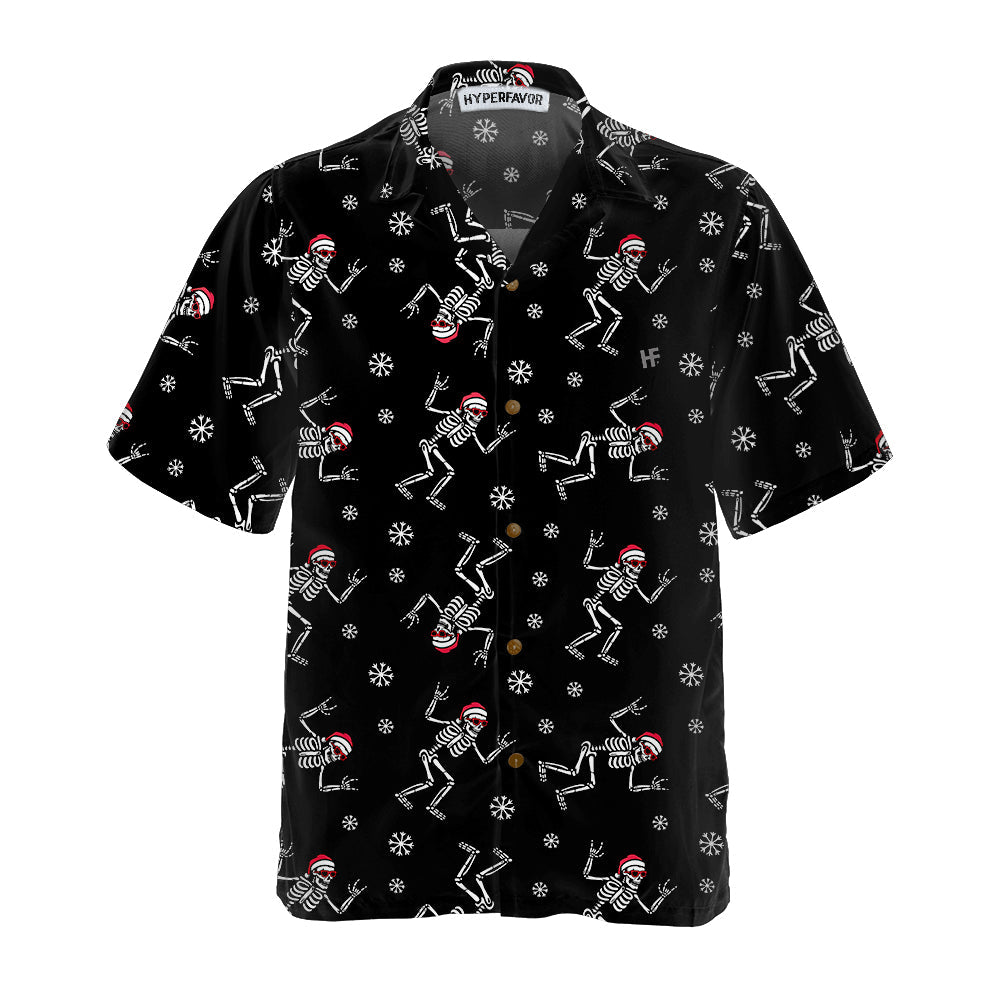 Lune London | Christmas Skirt Hawaiian Shirt, Fun Shirt with Christmas Bones