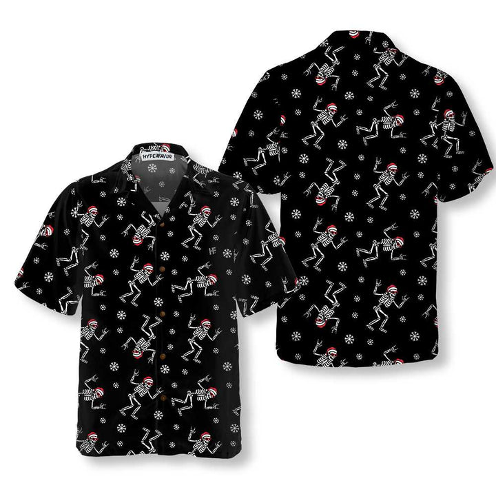 Lune London | Christmas Skirt Hawaiian Shirt, Fun Shirt with Christmas Bones