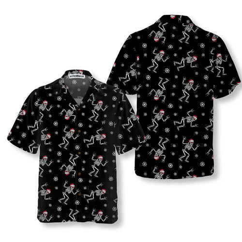 Amarae | Christmas Skirt Hawaiian Shirt, Fun Shirt with Christmas Bones