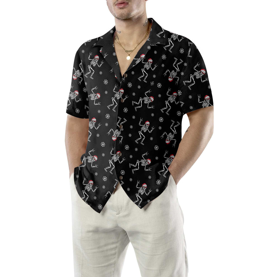 Lune London | Christmas Skirt Hawaiian Shirt, Fun Shirt with Christmas Bones