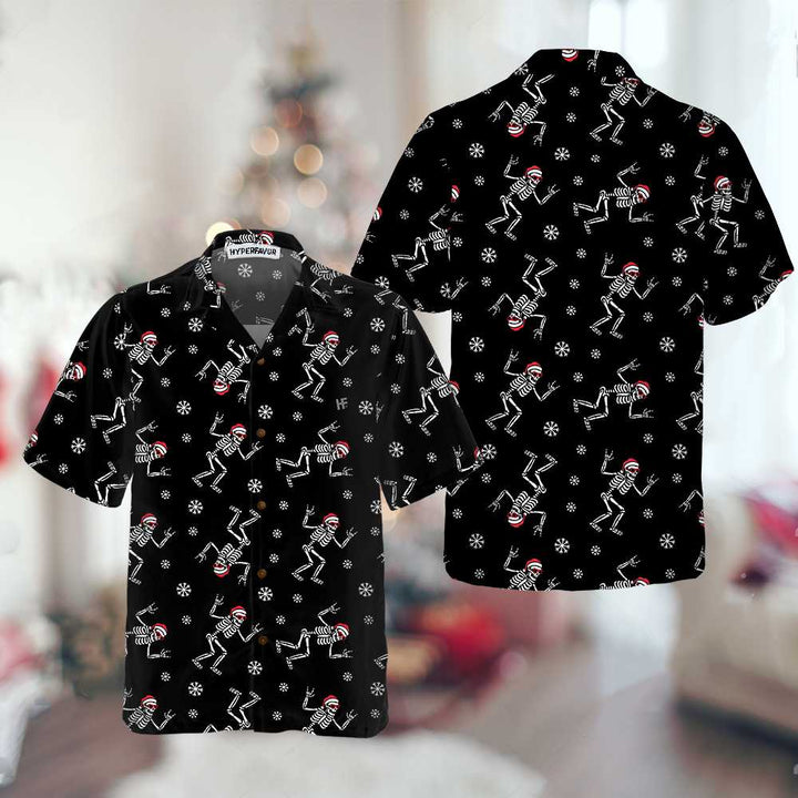 Lune London | Christmas Skirt Hawaiian Shirt, Fun Shirt with Christmas Bones
