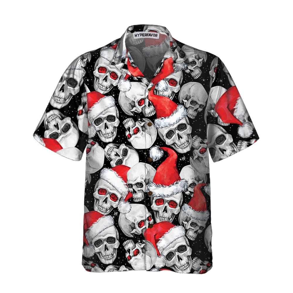 Lune London | Hawaiian shirt Santa skull, Christmas skull shirt, unique Christmas gift