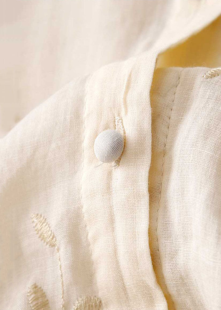 Lune London | Embroidered Cotton Linen Blouse