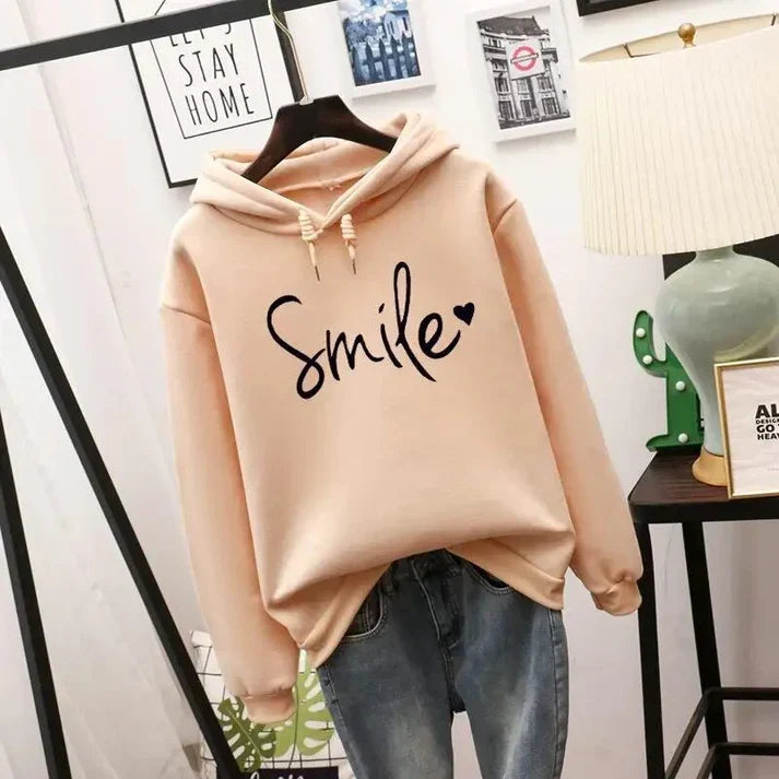 Amarae | Comfortable "Smile" Graphic Hoodie