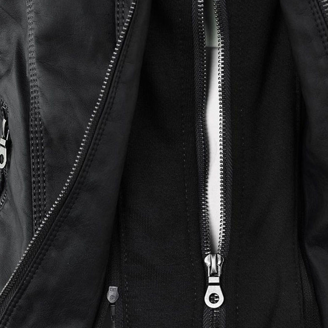 Amarae | Waterproof Women's Faux Leather Jacket with Hood
